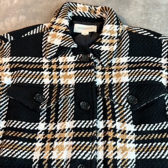 🎯Outerknown Cloud Weave Shirt Jacket Salt Cabin Plaid Size XS - Picture 5 of 16